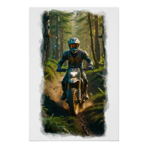 Moto-xing - Motocross-Rennfahrer Poster
