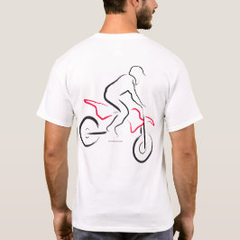 Motocross 01 Schwarz und Rot Rückseite T-Shirt