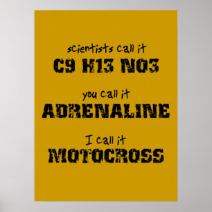 Motocross Adrenalin Dirtbike Poster