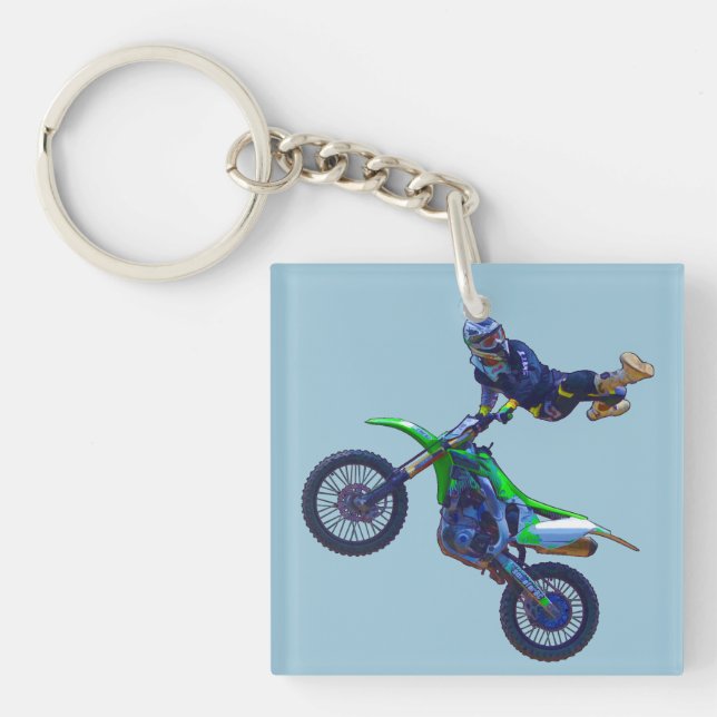 Motocross Aerial Stunt Display Champion Schlüsselanhänger (Vorderseite)