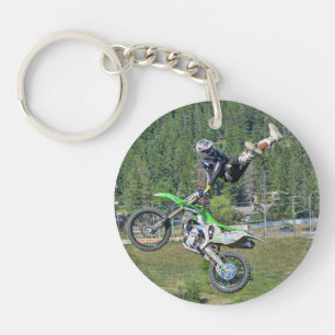 Motocross Aerial Stunt Display Champion Schlüsselanhänger