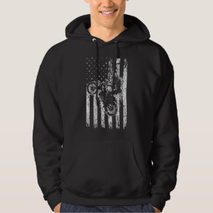 Motocross am 4. Juli Cooles Dirt Bike American Fla Hoodie