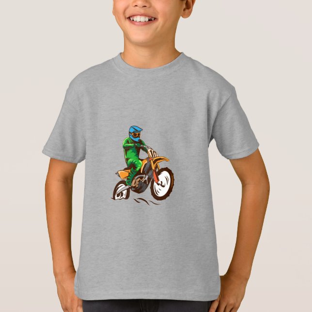 Motocross American Flag Dirt Bike Baby T - Shirt (Vorderseite)