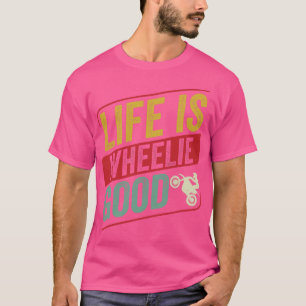 Motocross Biker Dirt Bike Motorrad Leben ist Rad T-Shirt