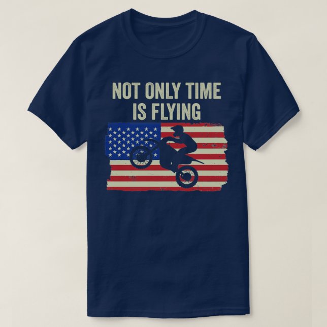 Motocross Biker Dirt Bike Motorrad Nicht nur Zeit T-Shirt (Design vorne)