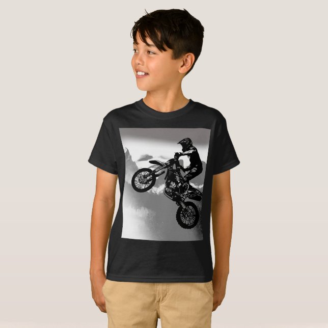 Motocross Biker - Rocky Mountains T - Shirt (Vorne ganz)