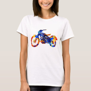 MOTOCROSS BUNTE MALEREI KUNST T-Shirt