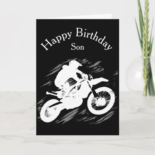 Motocross Competitive Sport Motorcycle Racing Karte (Vorderseite)