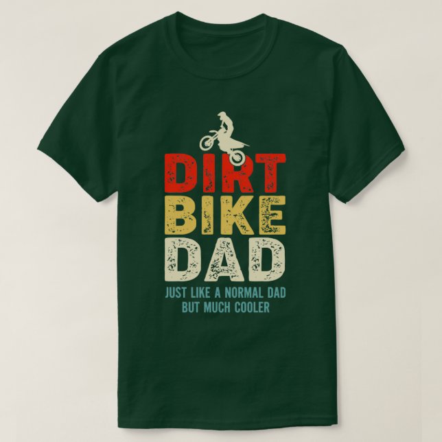 Motocross Design Dirt Bike Vater T-Shirt (Design vorne)