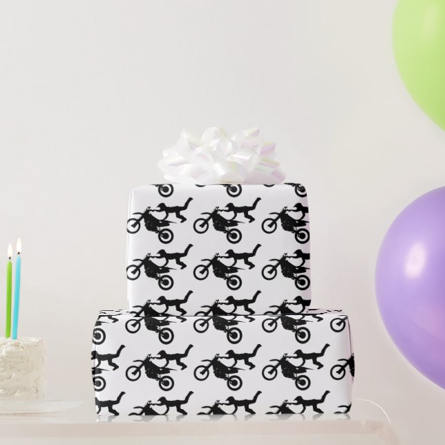 Motocross Dirt Bike Birthday Party Wrapping Paper Geschenkpapier (Partygeschenke)