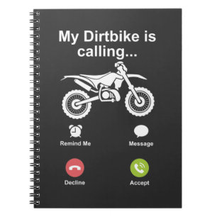 Motocross Dirt Bike Brake Off Road Dirtbike Rider Notizblock