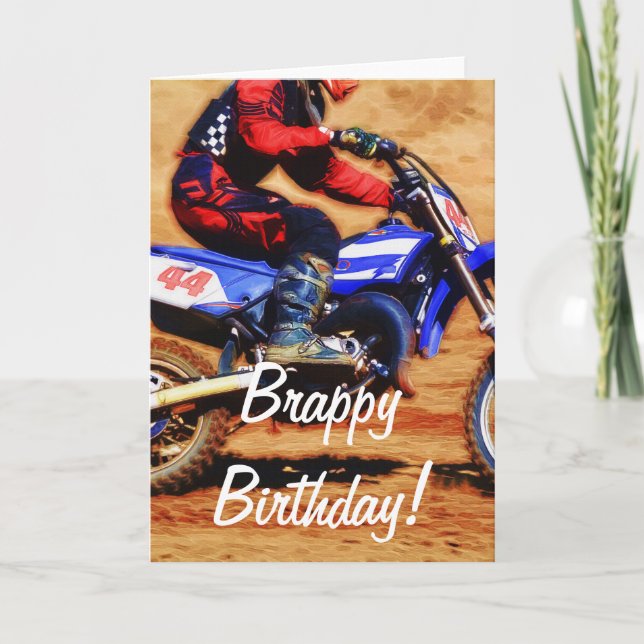 Motocross Dirt-Bike Champion Racer 4 Karte (Vorderseite)