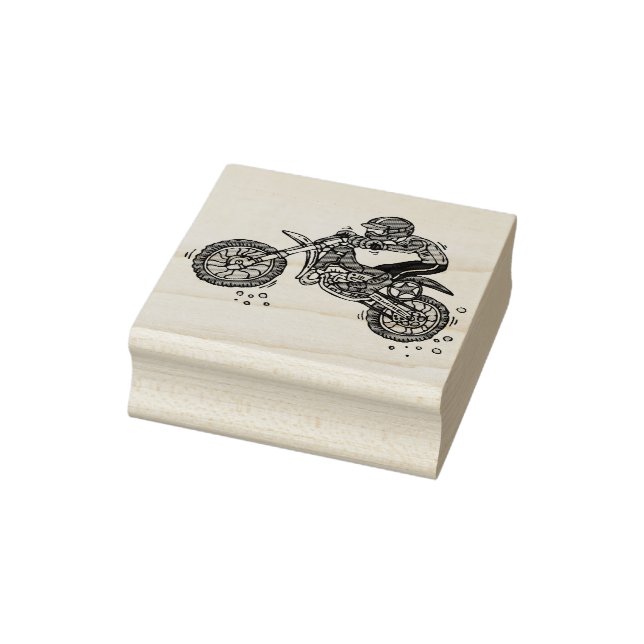 Motocross Dirt Bike Rubber Briefmarke Gummistempel (Stempel)