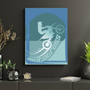 Motocross Dirtbike Moto-x Wanddekor Poster