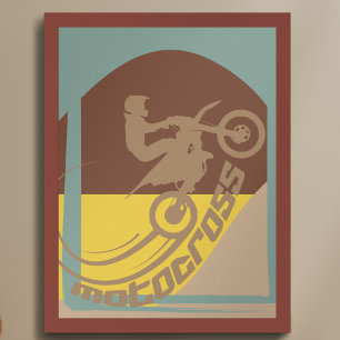 Motocross Dirtbike Moto-x Wanddekor Poster