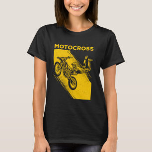 Motocross Enduro Supermoto Bike Dirt Biker Retro V T-Shirt