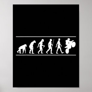 Motocross Evolution Dirt Bike Reiten Funny Poster