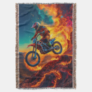 Motocross-Fahrer entkommt Feuer Decke