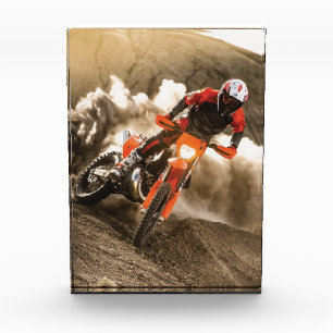 Motocross-Fahrer Fotoblock