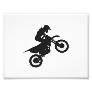 Motocross-Fahrer - Hintergrundfarbe wählen Fotodruck