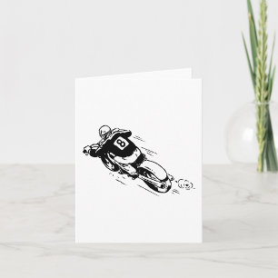 Motocross-Fahrer Nummer 8 Retro-Dirtbike Karte
