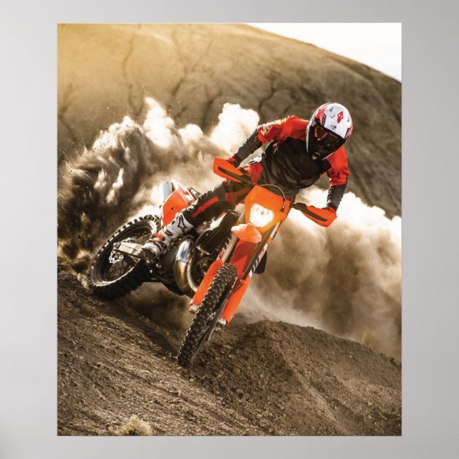 Motocross-Fahrer Poster (Vorne)