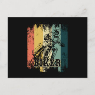 Motocross-Fahrer-Rennfahrer-Motorrad-Geschenk-Retr Postkarte