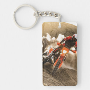Motocross-Fahrer Schlüsselanhänger