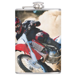 Motocross-Fahrer-Wurfkissen Flachmann