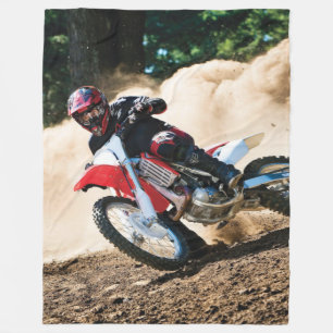 Motocross-Fahrer-Wurfkissen Fleecedecke