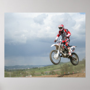 Motocross-Fahrrad Poster
