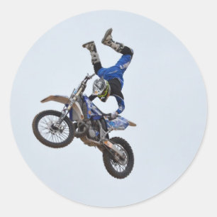 Motocross Flying High Runder Aufkleber
