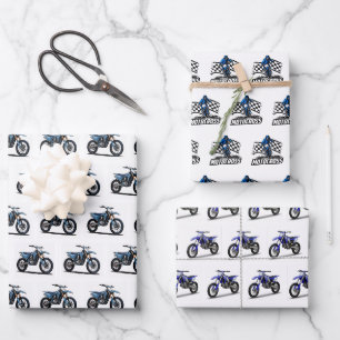Motocross-Geschenkpapier, Dirt Bike Geschenkverpac Geschenkpapier Set