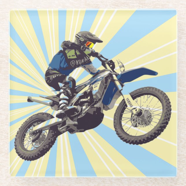 Motocross Glasuntersetzer (Vorderseite)