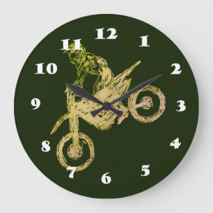 Motocross Große Wanduhr