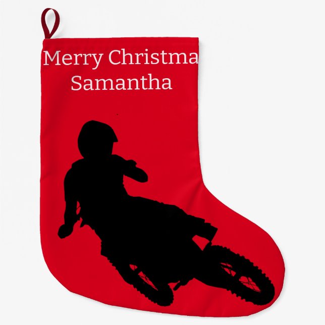 Motocross Großer Weihnachtsstrumpf (Vorderseite)