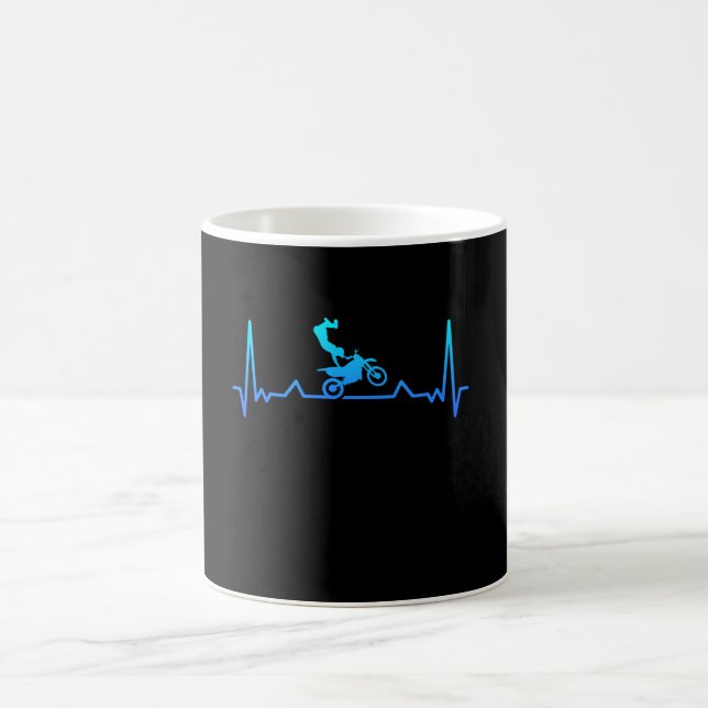 Motocross Heartbeat Motorrad-Vater Kaffeetasse (Mittel)