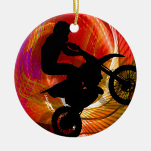Motocross-helle Streifen in einem Windtunnel Keramikornament