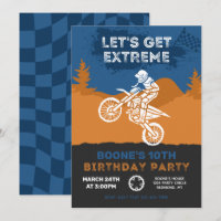 Motocross Invitation d'anniversaire | Invitation d