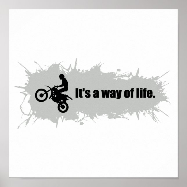 Motocross ist eine Lebensweise Poster (Vorne)