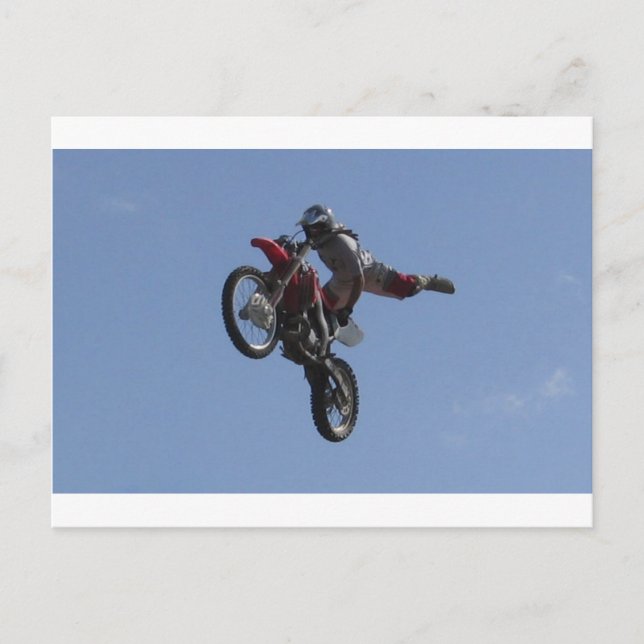 Motocross Jump Postkarte (Vorderseite)