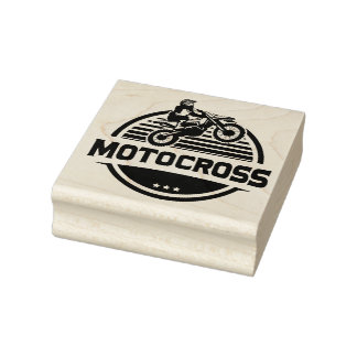 Motocross-Kautschuk-Briefmarke Gummistempel