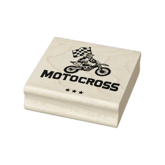 Motocross-Kautschuk-Briefmarke Gummistempel