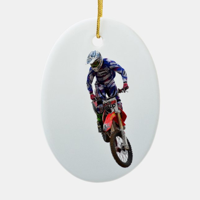 Motocross Keramik Ornament (Vorne)