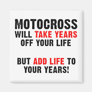Motocross La vie à vos années Aimant de moto tout-