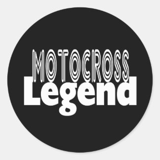 Motocross Legende Runder Aufkleber