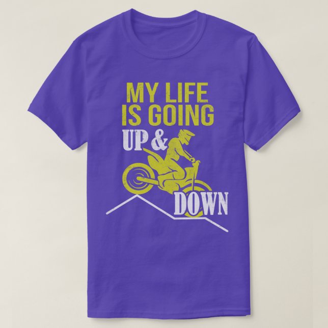 Motocross Life auf und ab T-Shirt (Design vorne)