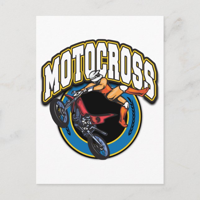Motocross-Logo Postkarte (Vorderseite)