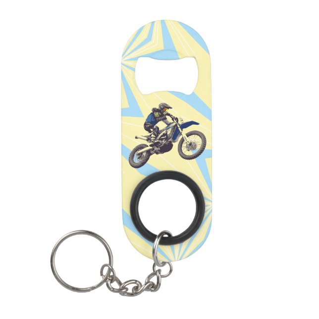 Motocross Mini Flaschenöffner (Vorderseite)