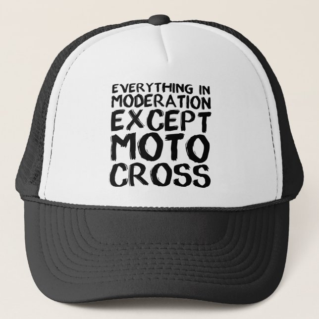 Motocross Moderation Funny Dirt Bike Ball Cap Hat Truckerkappe (Vorderseite)